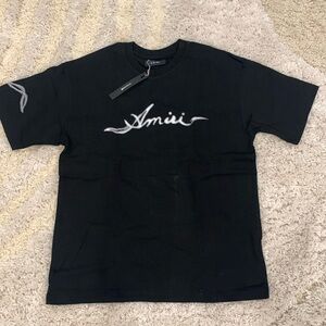 Amiri Cigarette Smoke Logo T-Shirt Black Men’s Size Large